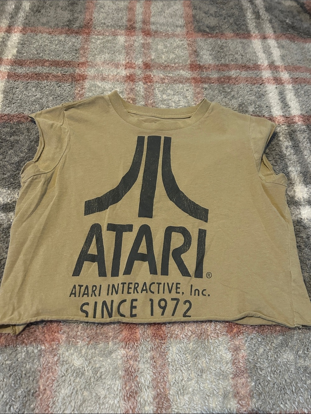 Atari Logo Crop Tee Tan M